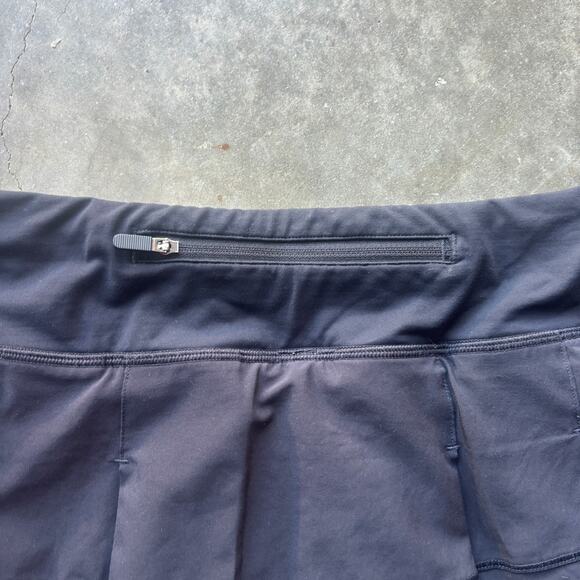 Lululemon Pace Rival Skirt (Tall) 4-way Stretch 15" Women's 4 Black Run Skort - Picture 6 of 9
